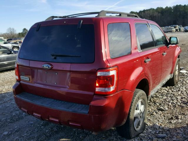 1FMCU02709KC80480 - 2009 FORD ESCAPE XLS RED photo 4