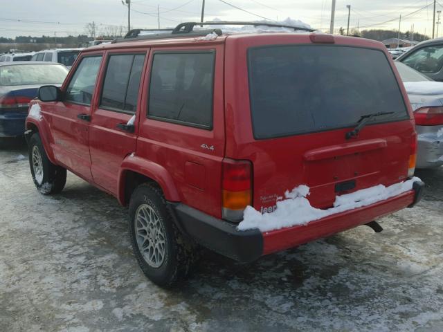 1J4FF68S2XL615945 - 1999 JEEP CHEROKEE S RED photo 3