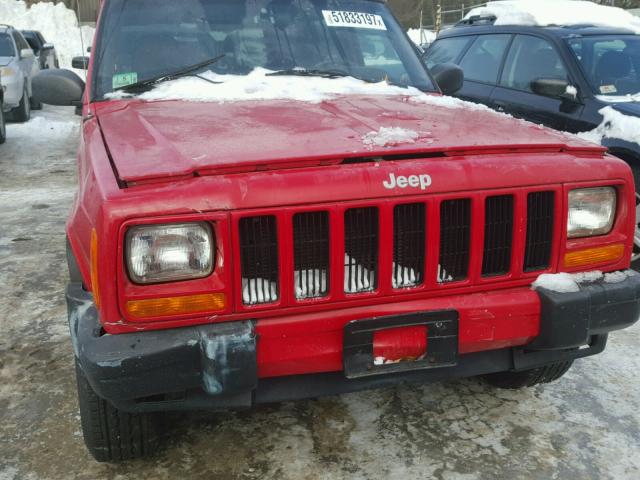 1J4FF68S2XL615945 - 1999 JEEP CHEROKEE S RED photo 9