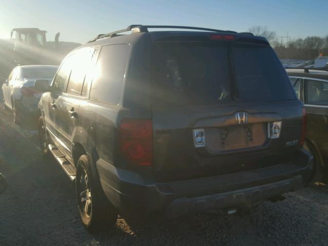 2HKYF18523H558690 - 2003 HONDA PILOT EXL GRAY photo 3