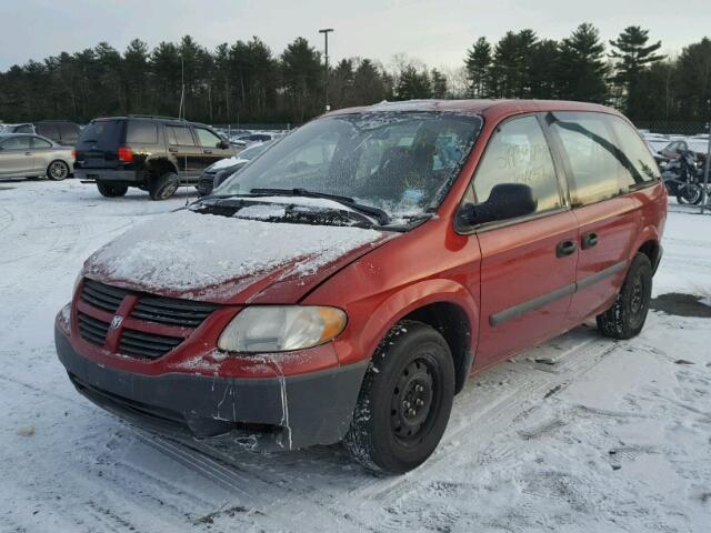 1D4GP25B85B114309 - 2005 DODGE CARAVAN SE RED photo 2