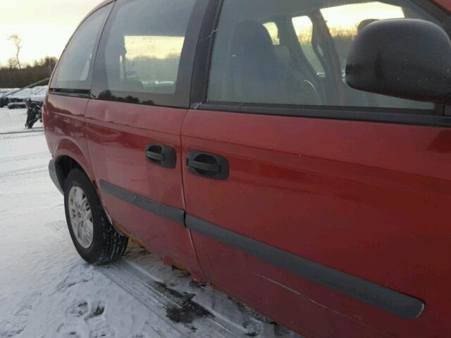 1D4GP25B85B114309 - 2005 DODGE CARAVAN SE RED photo 9