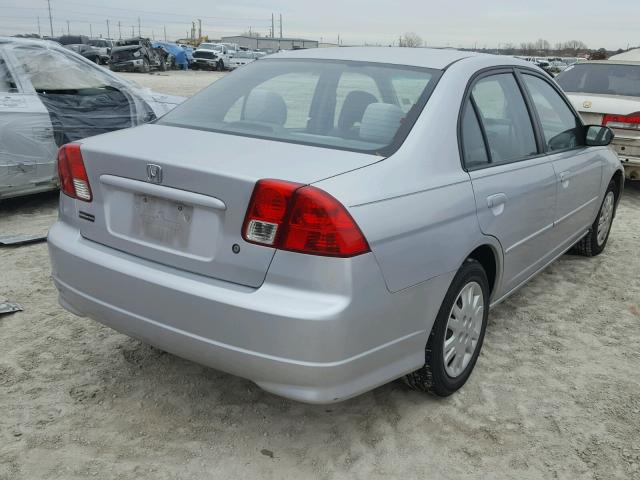 2HGES16695H626751 - 2005 HONDA CIVIC LX SILVER photo 4