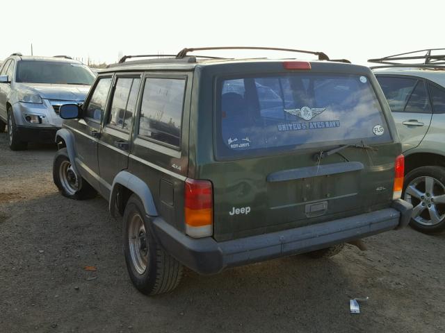 1J4FJ28S2VL561244 - 1997 JEEP CHEROKEE S GREEN photo 3