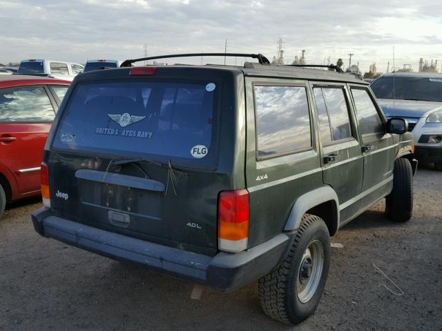 1J4FJ28S2VL561244 - 1997 JEEP CHEROKEE S GREEN photo 4