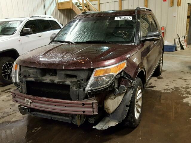 1FMHK8D8XBGA52303 - 2011 FORD EXPLORER X BURGUNDY photo 2