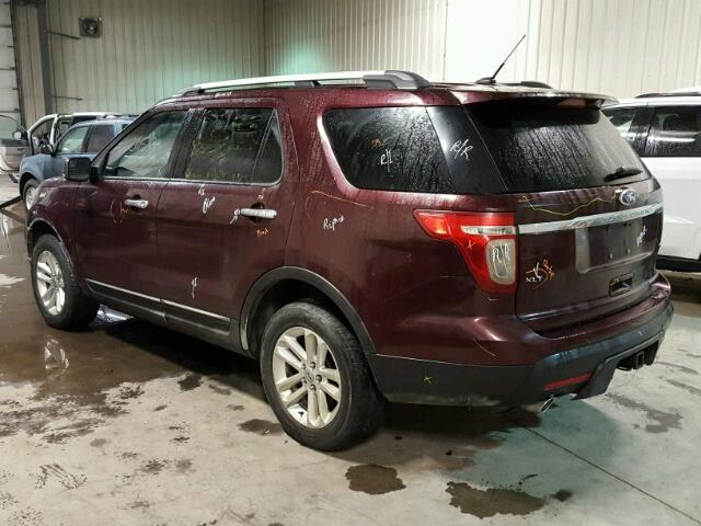 1FMHK8D8XBGA52303 - 2011 FORD EXPLORER X BURGUNDY photo 3