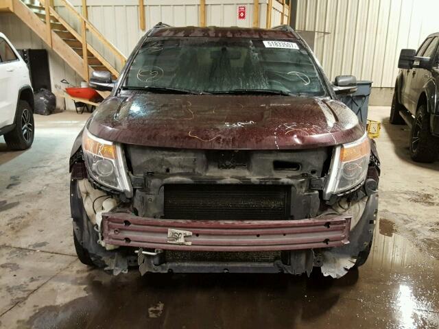 1FMHK8D8XBGA52303 - 2011 FORD EXPLORER X BURGUNDY photo 9