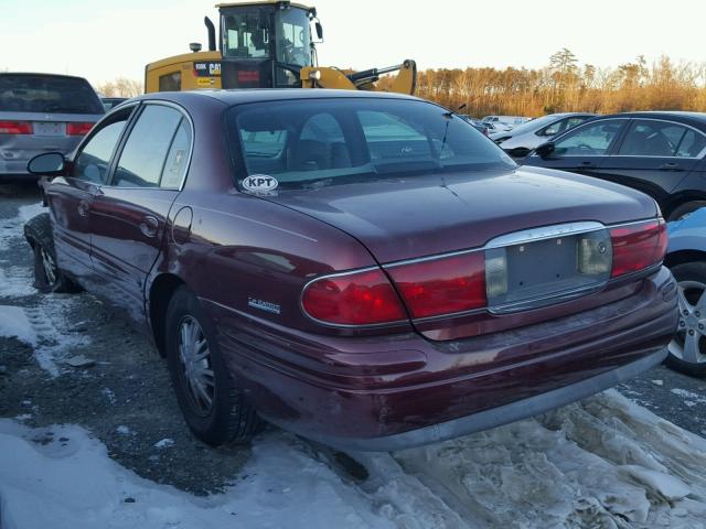 1G4HR54K12U211104 - 2002 BUICK LESABRE LI MAROON photo 3