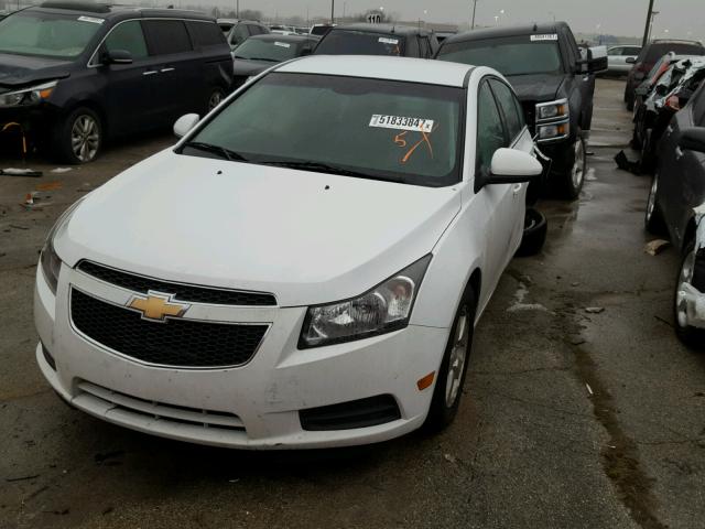 1G1PF5SC2C7299867 - 2012 CHEVROLET CRUZE LT WHITE photo 2