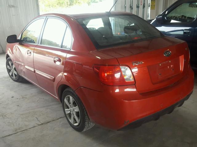 KNADH4A32A6656948 - 2010 KIA RIO LX RED photo 3