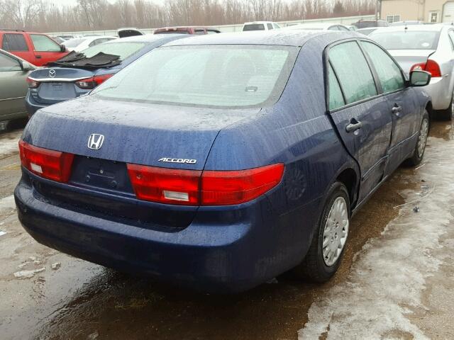 1HGCM56185A120467 - 2005 HONDA ACCORD DX BLUE photo 4