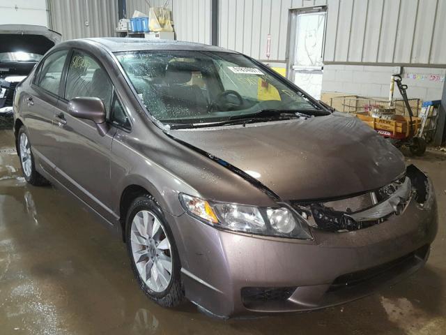 2HGFA16839H530774 - 2009 HONDA CIVIC EX BROWN photo 1