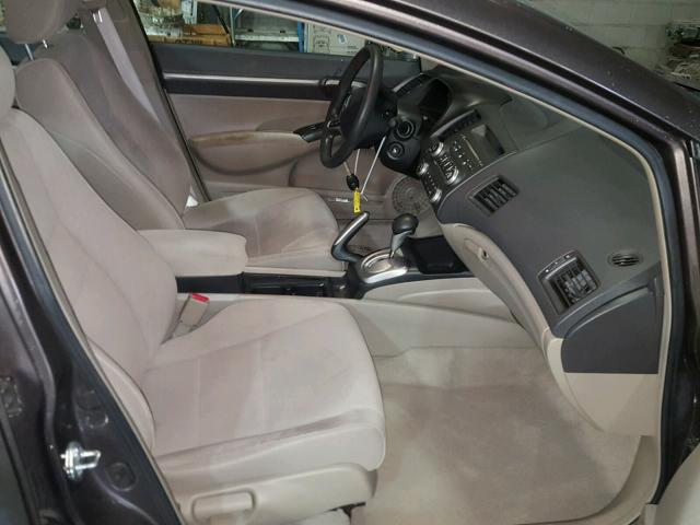 2HGFA16839H530774 - 2009 HONDA CIVIC EX ყავისფერი ფოტო 5