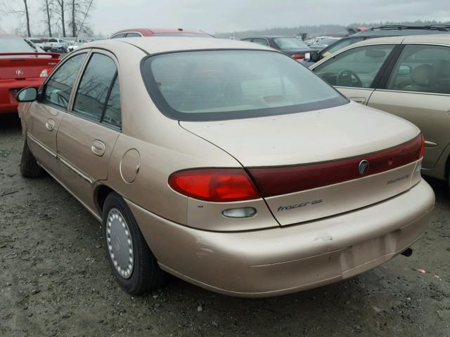 1MEFM10P1WW615288 - 1998 MERCURY TRACER GS GOLD photo 3