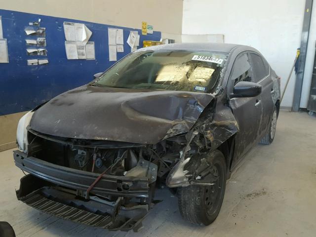 3N1AB7AP6EL662066 - 2014 NISSAN SENTRA S GRAY photo 2