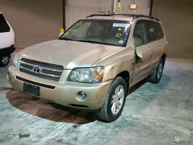 JTEEW21A760030656 - 2006 TOYOTA HIGHLANDER BEIGE photo 2