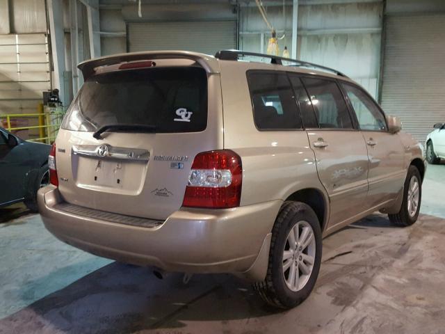 JTEEW21A760030656 - 2006 TOYOTA HIGHLANDER BEIGE photo 4