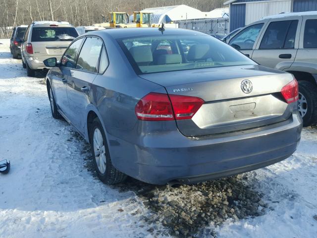 1VWAP7A30CC035557 - 2012 VOLKSWAGEN PASSAT S GRAY photo 3