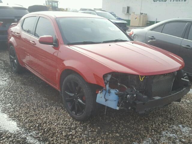 1C3CDZCB1DN652805 - 2013 DODGE AVENGER SX RED photo 1