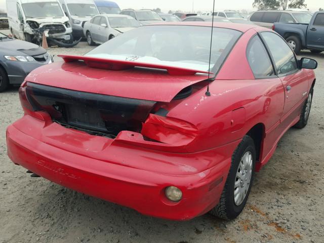 1G2JB124617406656 - 2001 PONTIAC SUNFIRE SE RED photo 4