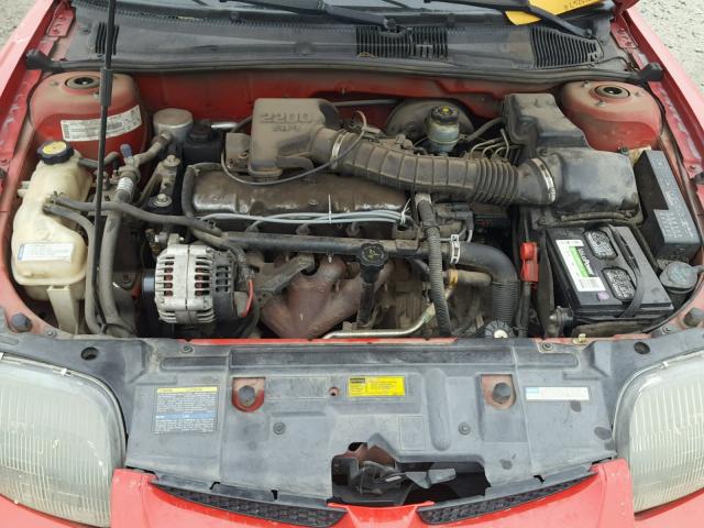 1G2JB124617406656 - 2001 PONTIAC SUNFIRE SE RED photo 7