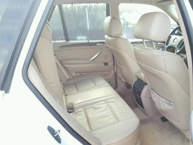 5UXFA53543LV91267 - 2003 BMW X5 3.0I WHITE photo 6