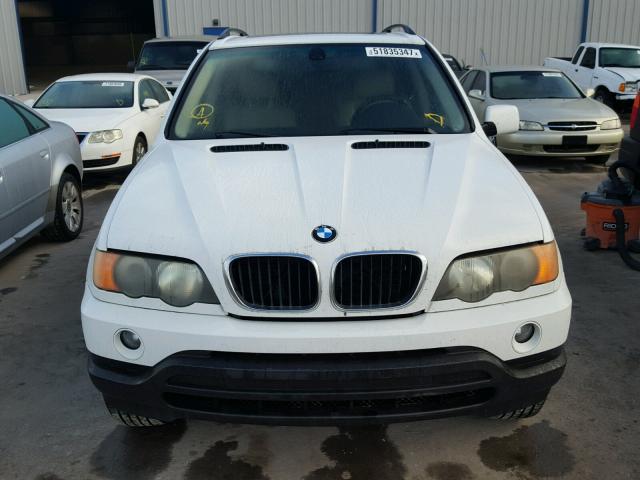 5UXFA53543LV91267 - 2003 BMW X5 3.0I WHITE photo 9