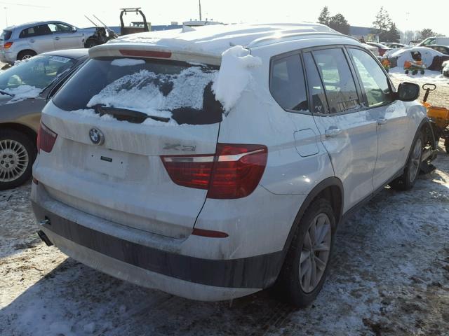 5UXWX9C52E0D25260 - 2014 BMW X3 XDRIVE2 WHITE photo 4