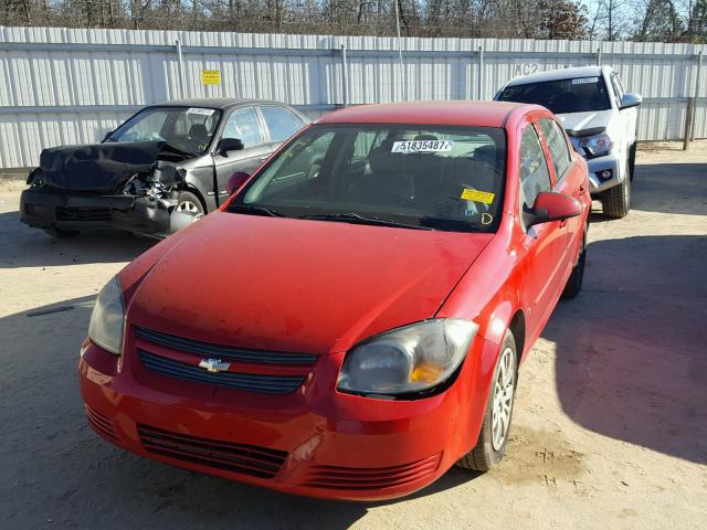 1G1AT58H297246872 - 2009 CHEVROLET COBALT LT RED photo 2