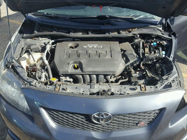 2T1BU40E19C081657 - 2009 TOYOTA COROLLA BA GRAY photo 7