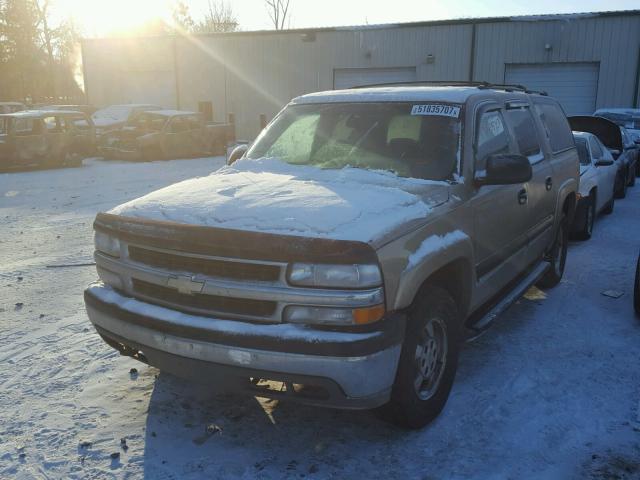 1GNFK16T91J218162 - 2001 CHEVROLET SUBURBAN K TAN photo 2