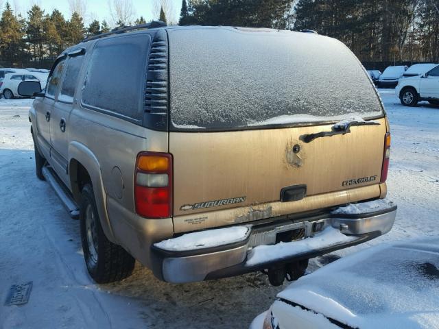 1GNFK16T91J218162 - 2001 CHEVROLET SUBURBAN K TAN photo 3