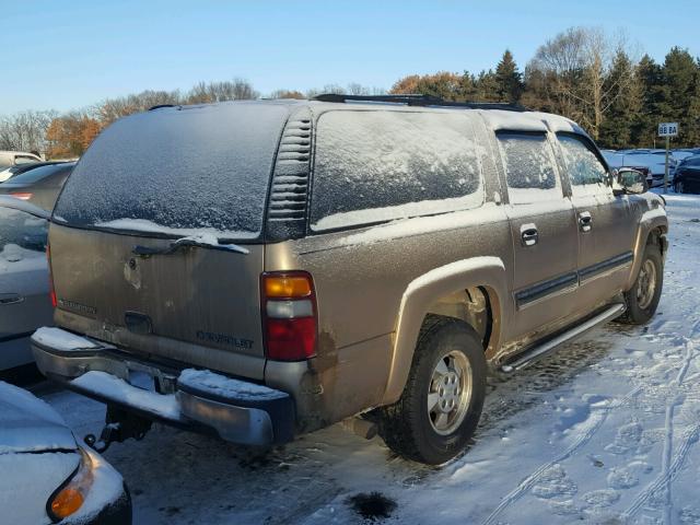 1GNFK16T91J218162 - 2001 CHEVROLET SUBURBAN K TAN photo 4