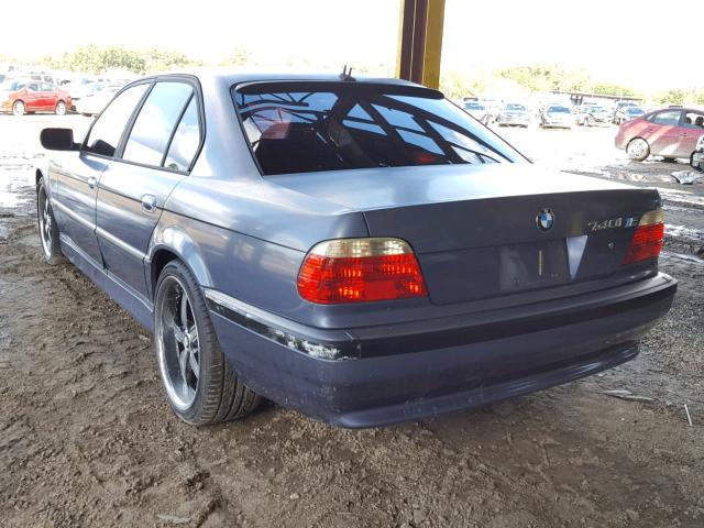 WBAGG83461DN84452 - 2001 BMW 740 I AUTO BLUE photo 3