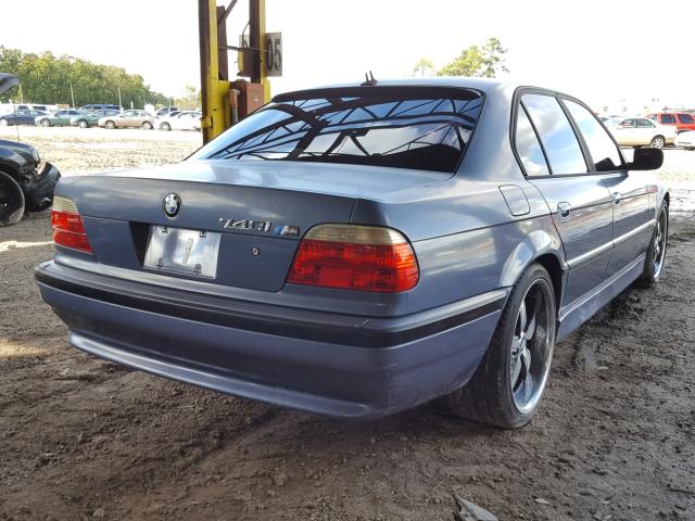 WBAGG83461DN84452 - 2001 BMW 740 I AUTO BLUE photo 4