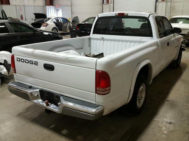 1B7GL22X9YS528308 - 2000 DODGE DAKOTA WHITE photo 4