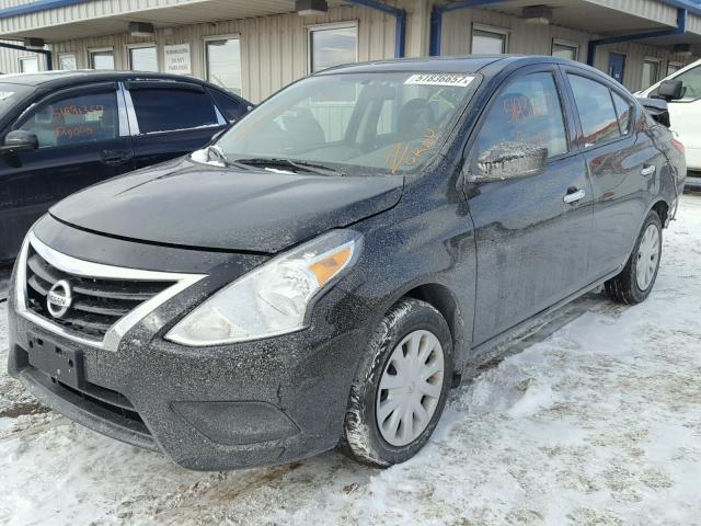 3N1CN7AP0FL843178 - 2015 NISSAN VERSA S BLACK photo 2