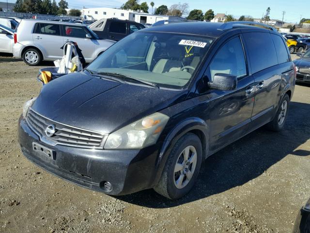 5N1BV28U67N121847 - 2007 NISSAN QUEST S BLACK photo 2