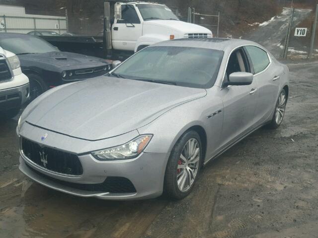 ZAM57RTA5E1095307 - 2014 MASERATI GHIBLI S SILVER photo 2