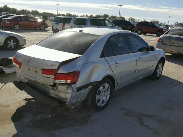 5NPET46C38H378477 - 2008 HYUNDAI SONATA GLS GRAY photo 4