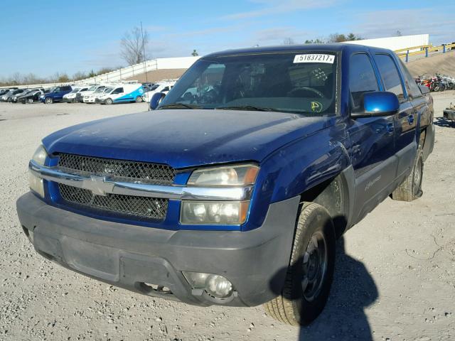 3GNEK13T73G298906 - 2003 CHEVROLET AVALANCHE BLUE photo 2