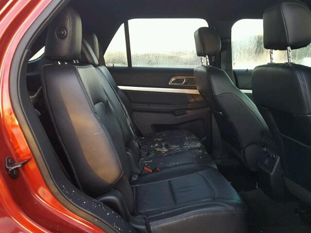 1FM5K7D82GGD01309 - 2016 FORD EXPLORER X RED photo 6