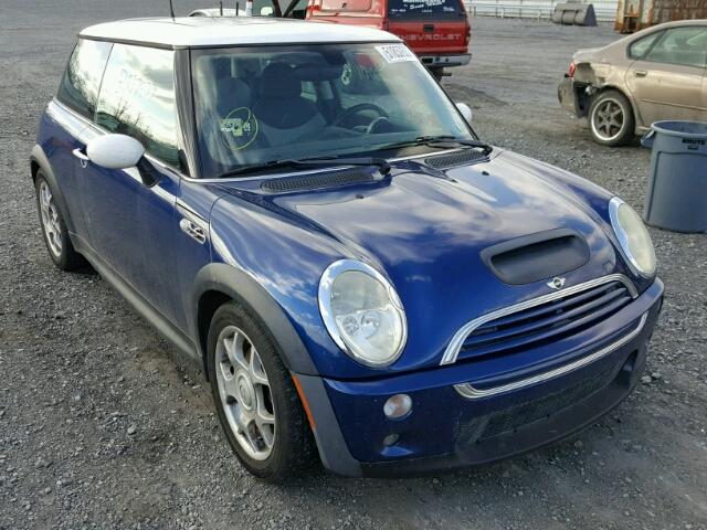 WMWRE33494TD79335 - 2004 MINI COOPER S BLUE photo 1