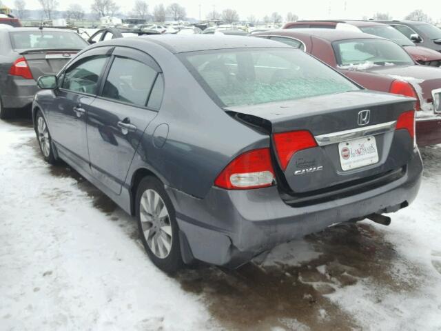 19XFA1F94BE002752 - 2011 HONDA CIVIC EXL GRAY photo 3