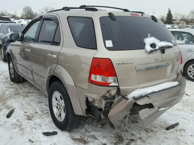 KNDJC733455413253 - 2005 KIA SORENTO EX GOLD photo 3