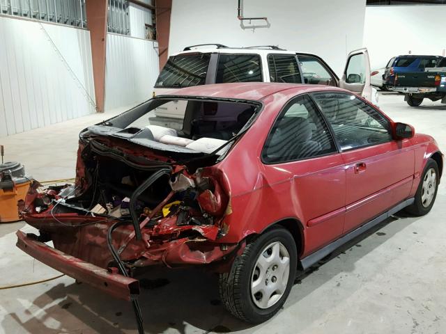 1HGEJ8148WL025028 - 1998 HONDA CIVIC EX წითელი ფოტო 4