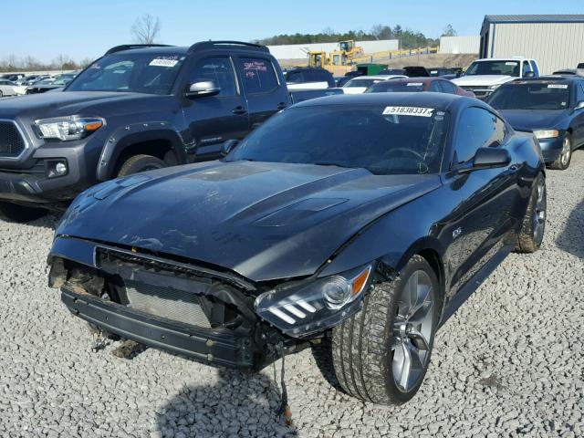 1FA6P8CF8G5335336 - 2016 FORD MUSTANG GT GRAY photo 2