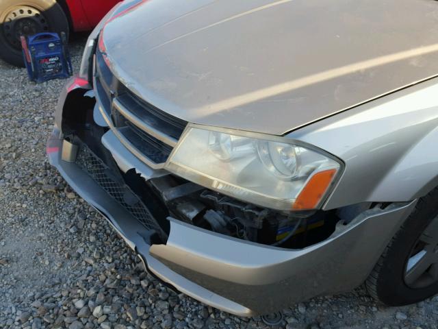 1B3LC46B39N519937 - 2009 DODGE AVENGER SE TAN photo 9