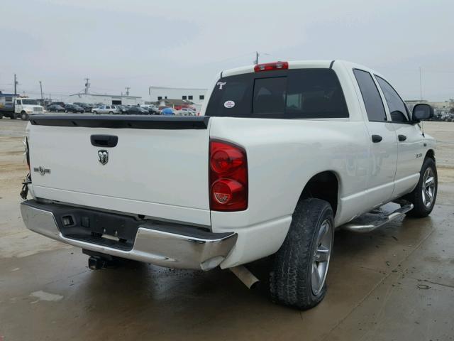 1D7HA18288S637459 - 2008 DODGE RAM 1500 S WHITE photo 4